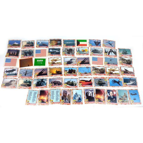 Lot of 54 Desert Storm Military Trading Cards 1991 TOPPS Second Series - Picture 1 of 4